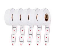 CYSSJF Take-A-Number Tickets (5 Rolls) | 3-Digit, 000-999, 2000 Queue Tickets per Roll | Queue Number Ticket Rolls for Ticket Dispenser | Roll of Tickets for Deli,Butchers,Clinic | 11.3x11.3x4cm