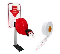 CYSSJF Turn-O-Matic Ticket Machine (with Stand) | Queue Management | for Delicatessen/Supermarket/Check Out/Clinic/Reception | 1x Queue Tickets Dispenser (Red)+1x Number Ticket Roll (2-Digit: 00-99)