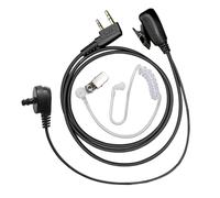 CYSSJF Walkie Talkie Earpiece with PTT Mic 2 Pin Covert Acoustic Tube Security Headset Two Way Radio Headset Surveillance Earpiece for UV-5R BF-888S Arcshell H-777 RT21 RT22 Kenwood (Black-1pack)