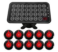 CYSSJF Wireless Waiter Calling System Nurse Call System Caregiver Pager Nurse Call Button for Restaurant Hospital Clinic Nursing Home 10 Call Buttons and 1 Elderly Monitoring for Patients Seniors