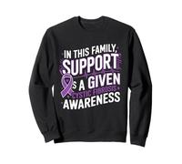 Cystic Fibrosis Awareness Purple Ribbon Support Is A Given Sweatshirt