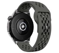 CYSUE 18 20 22mm hole Silicone Band for Samsung Galaxy Watch 7 FE 6 5 for Huawei GT5 4 3 pro bracelet for Redmi watch 5 lite 5 active Watchbands(Dark gray,20mm)