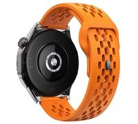 CYSUE 18 20 22mm hole Silicone Band for Samsung Galaxy Watch 7 FE 6 5 for Huawei GT5 4 3 pro bracelet for Redmi watch 5 lite 5 active Watchbands(Orange,20mm)
