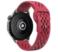 CYSUE 18 20 22mm hole Silicone Band for Samsung Galaxy Watch 7 FE 6 5 for Huawei GT5 4 3 pro bracelet for Redmi watch 5 lite 5 active Watchbands(Vermilion,18mm)