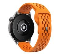 CYSUE 18mm 20mm 22mm hole Silicone Band for Samsung Galaxy Watch 6 5 4 for Huawei GT4 3 GT2 pro bracelet for Garmin Vivoactive 4 strap(Orange,22mm)