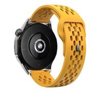 CYSUE 18mm 20mm 22mm hole Silicone Band for Samsung Galaxy Watch 6 5 4 for Huawei GT4 3 GT2 pro bracelet for Garmin Vivoactive 4 strap(Yellow,22mm)