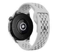 CYSUE 18mm 20mm 22mm hole Silicone Band for Samsung Galaxy Watch 6 5 4 for Huawei GT4 3 GT2 pro bracelet for Garmin Vivoactive 4 strap(Light Gray,18mm)