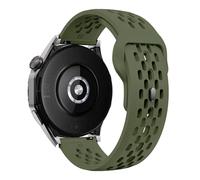 CYSUE 18mm 20mm 22mm hole Silicone Band for Samsung Galaxy Watch 6 5 4 for Huawei GT4 3 GT2 pro bracelet for Garmin Vivoactive 4 strap(AGreen,22mm)