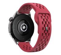 CYSUE 18mm 20mm 22mm hole Silicone Band for Samsung Galaxy Watch 6 5 4 for Huawei GT4 3 GT2 pro bracelet for Garmin Vivoactive 4 strap(Red,18mm)