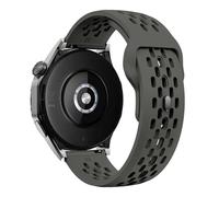 CYSUE 18mm 20mm 22mm hole Silicone Band for Samsung Galaxy Watch 6 5 4 for Huawei GT4 3 GT2 pro bracelet for Garmin Vivoactive 4 strap(Space Gray,22mm)