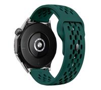 CYSUE 18mm 20mm 22mm hole Silicone Band for Samsung Galaxy Watch 6 5 4 for Huawei GT4 3 GT2 pro bracelet for Garmin Vivoactive 4 strap(Blackish green,20mm)