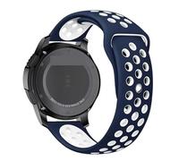 CYSUE 20mm 22mm Watch Strap For Galaxy Watch 3 45mm/42mm/Active-2 Gear S3 Frontier Silicon Bracelet For Huawei GT/2/2e Strap 46mm(Bule-white,20mm watch band)