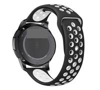 CYSUE 20mm 22mm Watch Strap For Galaxy Watch 3 45mm/42mm/Active-2 Gear S3 Frontier Silicon Bracelet For Huawei GT/2/2e Strap 46mm(Black-white,22mm watch band)