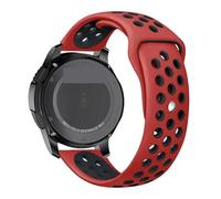 CYSUE 20mm 22mm Watch Strap For Galaxy Watch 3 45mm/42mm/Active-2 Gear S3 Frontier Silicon Bracelet For Huawei GT/2/2e Strap 46mm(Red-black,20mm watch band)