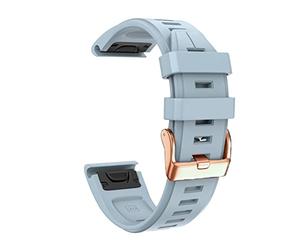 CYSUE 20mm Rose Gold Buckle Watch Band for Garmin Fenix 6S Pro 6S 5S Plus Quick Release Silicone Strap Replacement