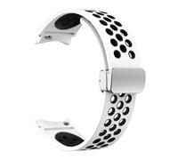 CYSUE 20mm Silicone Strap for Samsung Galaxy Watch 6 Classic 43 47mm 5Pro 45mm Breathe No Gaps Buckle Watch 7 6 5 4 40mm 44mm Watchbands(Black Yellow,Watch 4 5 6 7)