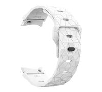 CYSUE 20mm Silicone Strap for Samsung Galaxy Watch 6 Classic 47mm 43mm/4classic Football Pattern Bracelet Watch 5pro 45mm/4/5/6/7 40mm 44mm Watchbands(White,Watch 4 Classic)