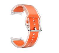 CYSUE 20mm Summer Band For Samsung Galaxy Watch 7 FE 40mm Watch 6 Classic 47mm Strap Hiking Women Man Accessory WatchBands(Transparent Orange,Watch 6 5 4 44mm)