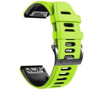 CYSUE 22mm Smart watch bands For Fenix 8 Watchbands Silicone Sport Watch Strap for Fenix 5/5 Plus/Fenix 6/Fenix 6 Pro/Fenix 7(Green-Black)