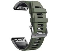 CYSUE 22mm Smart watch bands For Fenix 8 Watchbands Silicone Sport Watch Strap for Fenix 5/5 Plus/Fenix 6/Fenix 6 Pro/Fenix 7(Army green-Black)