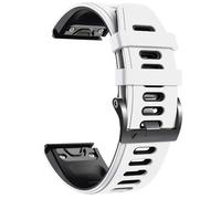 CYSUE 22mm Smart watch bands For Fenix 8 Watchbands Silicone Sport Watch Strap for Fenix 5/5 Plus/Fenix 6/Fenix 6 Pro/Fenix 7(White-Black)