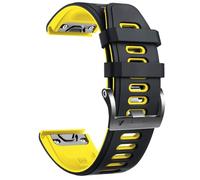 CYSUE 22mm Smart watch bands For Fenix 8 Watchbands Silicone Sport Watch Strap for Fenix 5/5 Plus/Fenix 6/Fenix 6 Pro/Fenix 7(Black-Yellow)