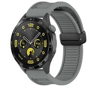 CYSUE 22mm Straps For Huawei GT3 SE/Watch 4Pro Silicone Magnetic Buckle Band For Huawei Watch GT2 3 4 GT3 Pro 46mm Bracelet Wristbands(Dark gray,For GT 3 Pro 46mm)