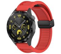 CYSUE 22mm Straps For Huawei GT3 SE/Watch 4Pro Silicone Magnetic Buckle Band For Huawei Watch GT2 3 4 GT3 Pro 46mm Bracelet Wristbands(Red,GT 3 46mm)