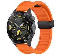 CYSUE 22mm Straps For Huawei GT3 SE/Watch 4Pro Silicone Magnetic Buckle Band For Huawei Watch GT2 3 4 GT3 Pro 46mm Bracelet Wristbands(Orange,Watch 4)