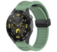 CYSUE 22mm Straps For Huawei GT3 SE/Watch 4Pro Silicone Magnetic Buckle Band For Huawei Watch GT2 3 4 GT3 Pro 46mm Bracelet Wristbands(Green,For GT2 Pro)