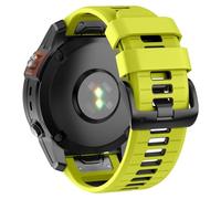 CYSUE 22mm Watch Band for Garmin Fenix 7 Pro/Fenix 7/Fenix 6/Fenix 6 Pro/Fenix 5/Epix Pro 47mm, 22mm Silicone QuickFit Replacement Bands for Garmin Forerunner 965/955/945/935(Lime Black)