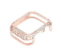 CYSUE Apple Watch Case Luxury Women Carved Metal 38mm 40mm 42mm 44mm 41mm 45mm 7/SE/6/5/4/3/2/1 Diamond Watch Case