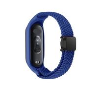 CYSUE Braided Strap for Xiaomi Mi Band 8 Elastic Nylon Solo Loop Adjustable Watch band Magnetic Buckle bracelet for Miband 8 NFC Watchbands(Blue,For Miband 7 6 5 4 3)
