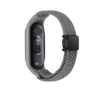 CYSUE Braided Strap for Xiaomi Mi Band 8 Elastic Nylon Solo Loop Adjustable Watch band Magnetic Buckle bracelet for Miband 8 NFC Watchbands(Gray,For Miband 7 6 5 4 3)