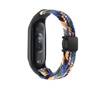 CYSUE Braided Strap for Xiaomi Mi Band 8 Elastic Nylon Solo Loop Adjustable Watch band Magnetic Buckle bracelet for Miband 8 NFC Watchbands(Cowboy,For Miband 8)