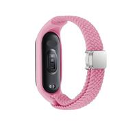 CYSUE Braided Strap for Xiaomi Mi Band 8 Elastic Nylon Solo Loop Adjustable Watch band Magnetic Buckle bracelet for Miband 8 NFC Watchbands(Pink,For Miband 7 6 5 4 3)