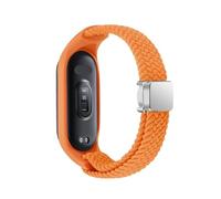 CYSUE Braided Strap for Xiaomi Mi Band 8 Elastic Nylon Solo Loop Adjustable Watch band Magnetic Buckle bracelet for Miband 8 NFC Watchbands(Orange,For Miband 8)