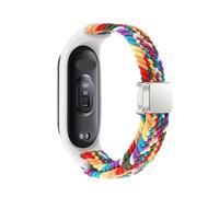 CYSUE Braided Strap for Xiaomi Mi Band 8 Elastic Nylon Solo Loop Adjustable Watch band Magnetic Buckle bracelet for Miband 8 NFC Watchbands(Rainbow,For Miband 7 6 5 4 3)