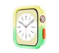 CYSUE Candy Color Case for Apple Watch Cases 40MM 41MM 44MM 45MM Soft Silicone Transparent Protective Bumper for iWatch Series 9/8/7/6/5/Se Cases(Yellow Green,44MM 45MM)