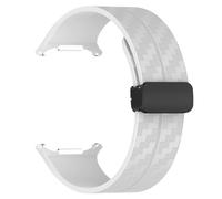 CYSUE Carbon Fiber Pattern Strap for Samsung Galaxy Watch 7 Ultra 47mm Silicone Band for Galaxy Watch 7 Ultra Bracelet(Grey)