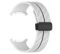 CYSUE Carbon Fiber Pattern Strap for Samsung Galaxy Watch 7 Ultra 47mm Silicone Band for Galaxy Watch 7 Ultra Bracelet(Grey Black)