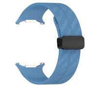 CYSUE Carbon Fiber Pattern Strap for Samsung Galaxy Watch 7 Ultra 47mm Silicone Band for Galaxy Watch 7 Ultra Bracelet(Blue)