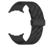 CYSUE Carbon Fiber Pattern Strap for Samsung Galaxy Watch 7 Ultra 47mm Silicone Band for Galaxy Watch 7 Ultra Bracelet(Black)