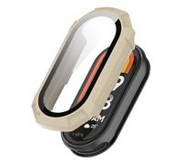 CYSUE Case Glass For Xiaomi Mi Band 9 Anti Scratch Protective Cover All-around PC Screen Protector Bumper For Mi Band 9 Cover Shell watch Case(White-1)