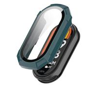 CYSUE Case Glass for Xiaomi Mi Band 9 Anti Scratch Protective Cover All-Around PC Screen Protector Bumper for Mi Band 9 Cover Shell Watch Case(Green-1)