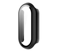 CYSUE Case Glass for Xiaomi Mi Band 9 Anti Scratch Protective Cover All-Around PC Screen Protector Bumper for Mi Band 9 Cover Shell Watch Case(Black A)