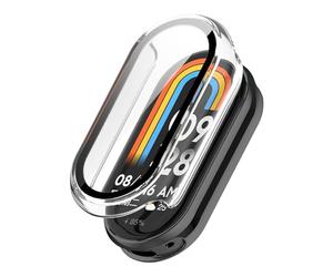 CYSUE Case Glass For Xiaomi Mi Band 9 Anti Scratch Protective Cover All-around PC Screen Protector Bumper For Mi Band 9 Cover Shell watch Case(Transparent-2)
