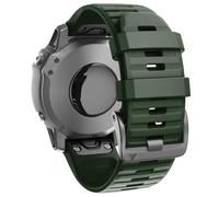 CYSUE Easy Fit Soft Silicone Strap for Fenix 8 22mm Smart Watch Replacement for Fenix 7 Fenix 6 Pro Fenix 5 Fenix 5 Plus Approach S60 S62 Quatix 6, Olive Green, Agate