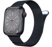 CYSUE For Apple Watch Band Series 9, Ultra 2, SE, Ultra 8 7 6 5 4 3 2 1 38mm 40mm 41mm 42mm 44mm 45mm 49mm Women And Men, Stainless Steel Mesh Loop Magnetic Clasp Replacement(G,49/45/44/42mm)