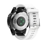 CYSUE For Fenix 5S/Fenix 6S Bands 20mm Easy Fit Silicone Watch Bands Replacement For Fenix 7S/Fenix 5S Plus/Fenix 6S Pro/D2 Delta S Smartwatches(Silver Buckle White)